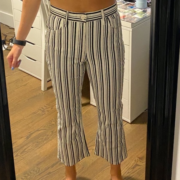 Urban Outfitters Pants - Black and White Striped Flare Pants